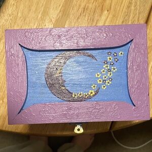 Moon Trinket hand painted Box